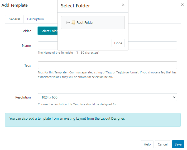 Select Folder Layouts