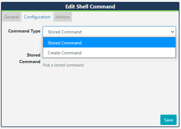 Shell Command Configuration