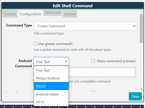 Shell Command Create
